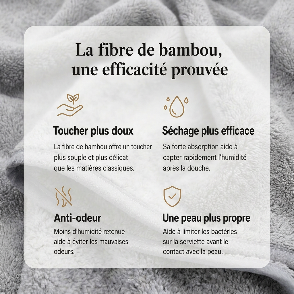 Serviette en fibre de bambou