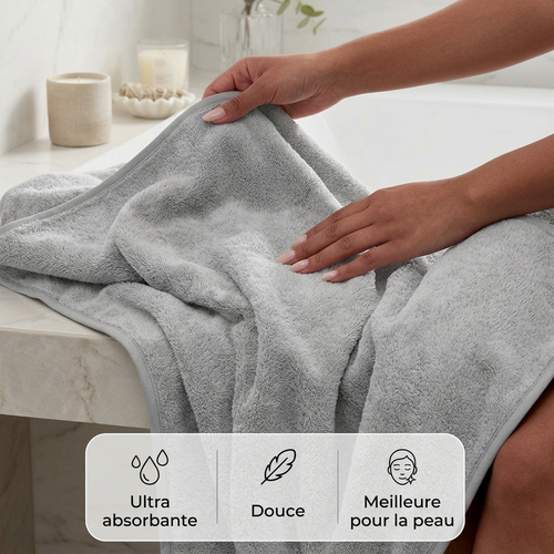 Drap de bain en fibre de bambou