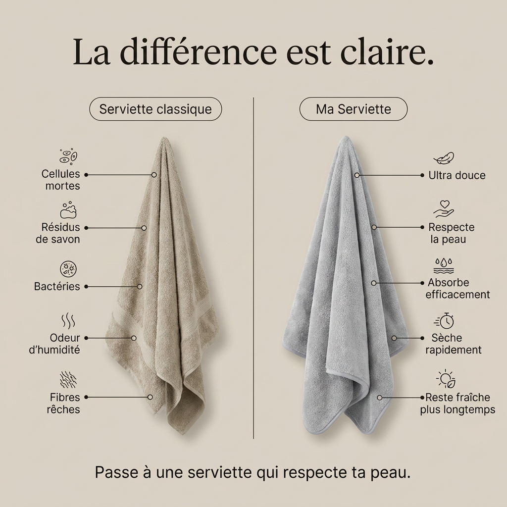 Serviette en fibre de bambou